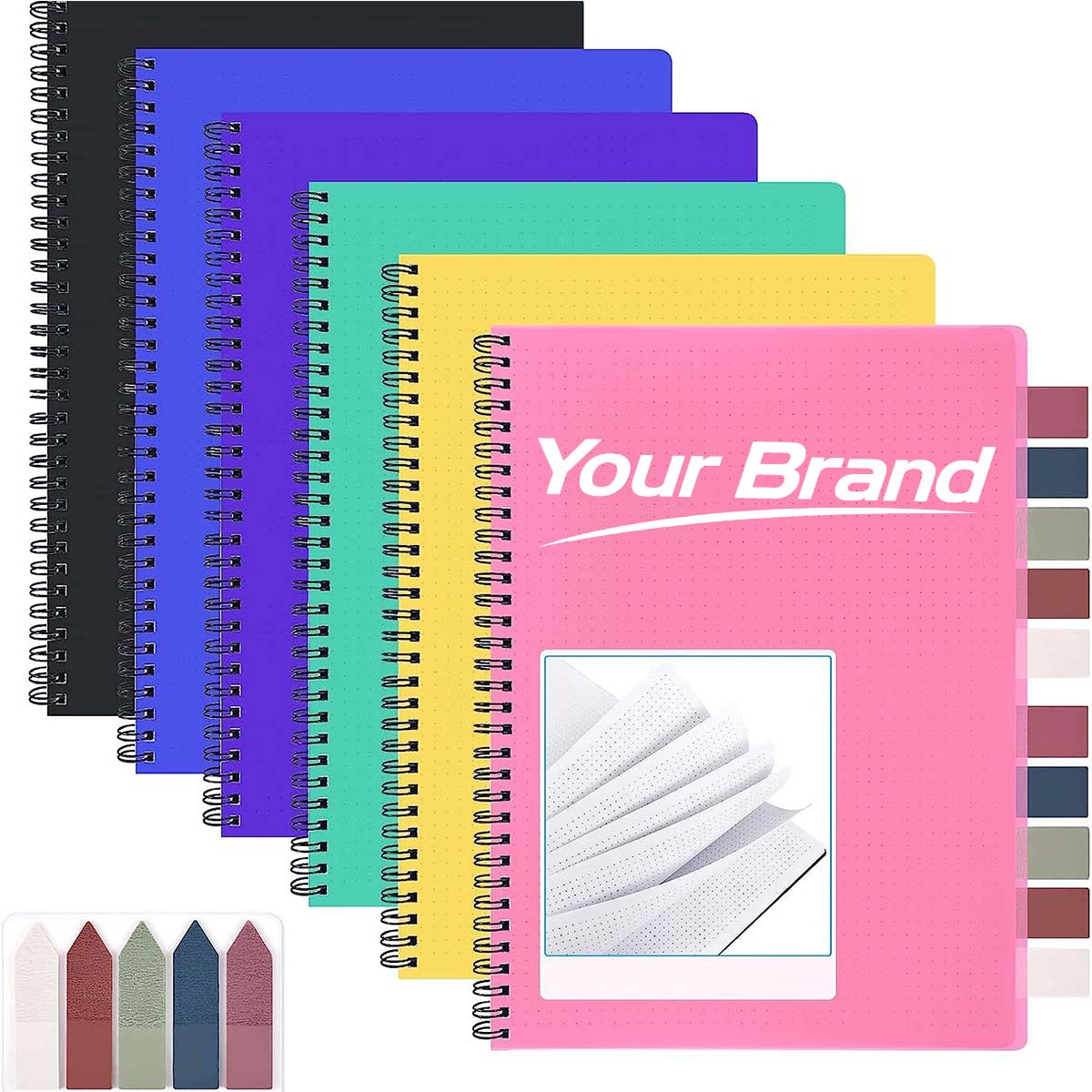 Spiral Grid Notebook Portable Office Memo Pad