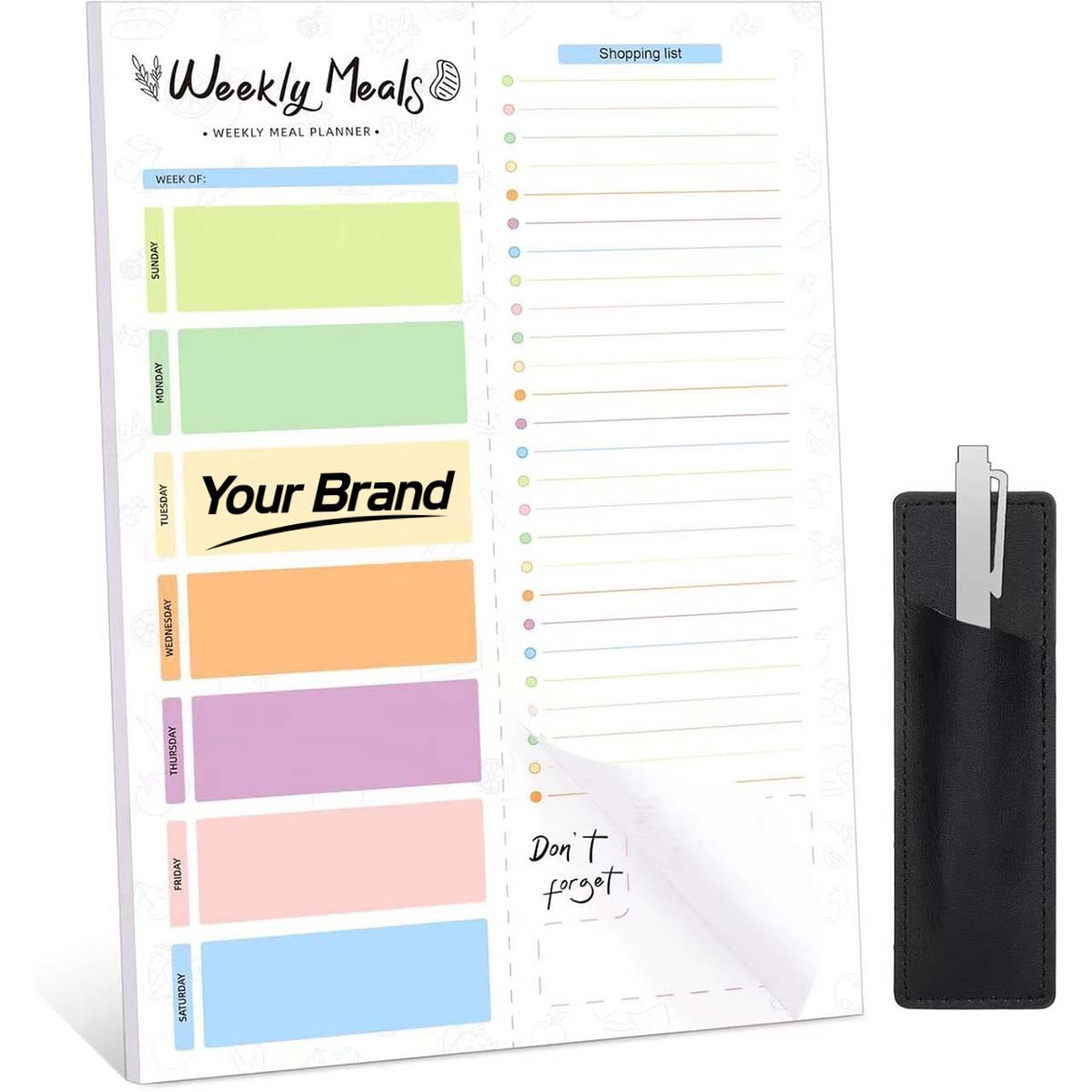 Weekly Meal Planner Grocery List Memo Pad