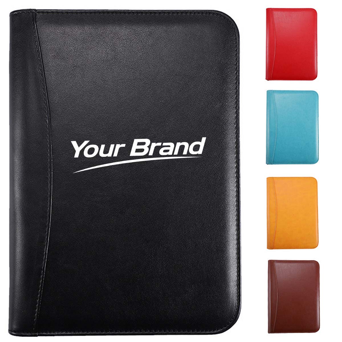 A6 Executive Zipper Portfolio Notebook With Calculator