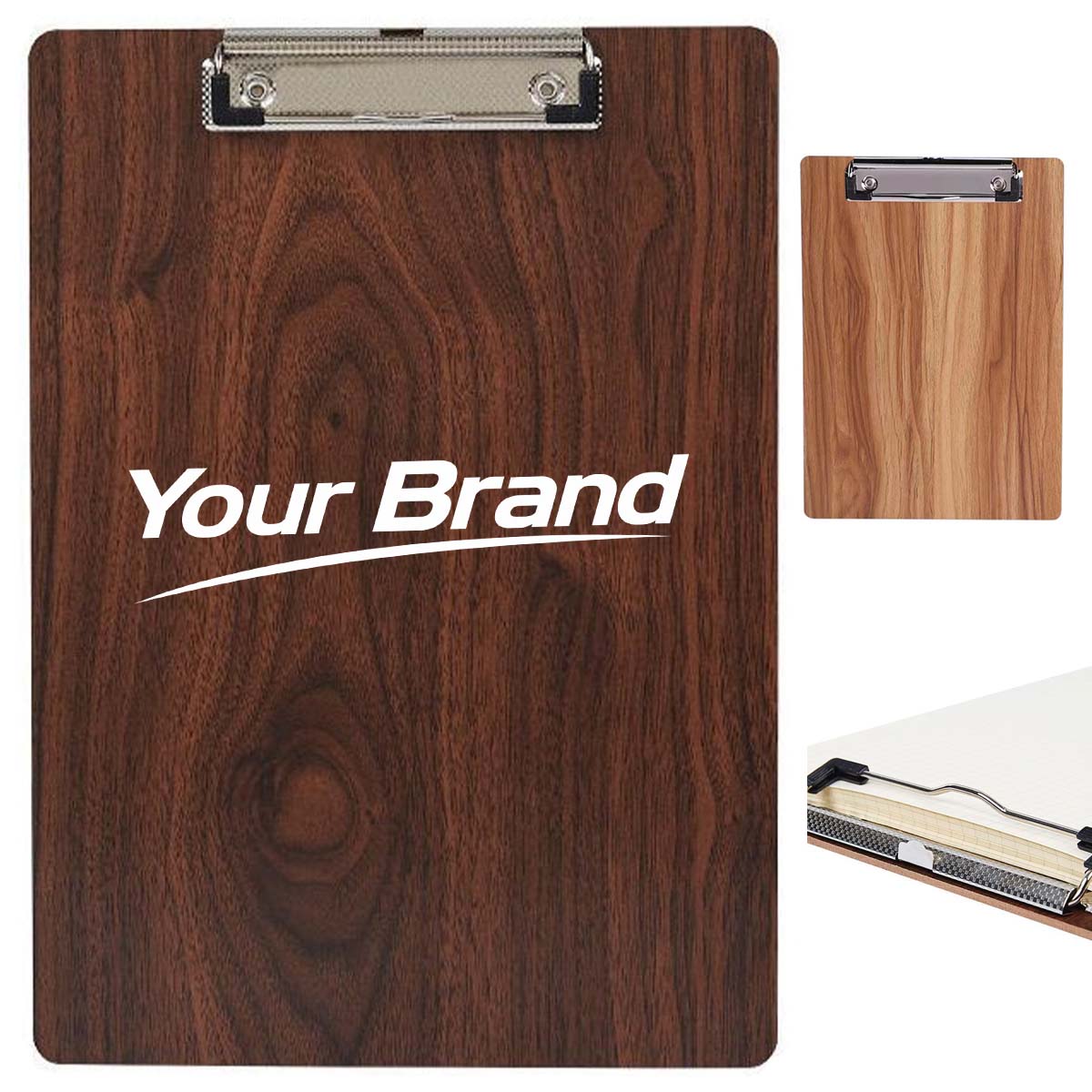 Wood Grain Clipboard Writing Board Folder