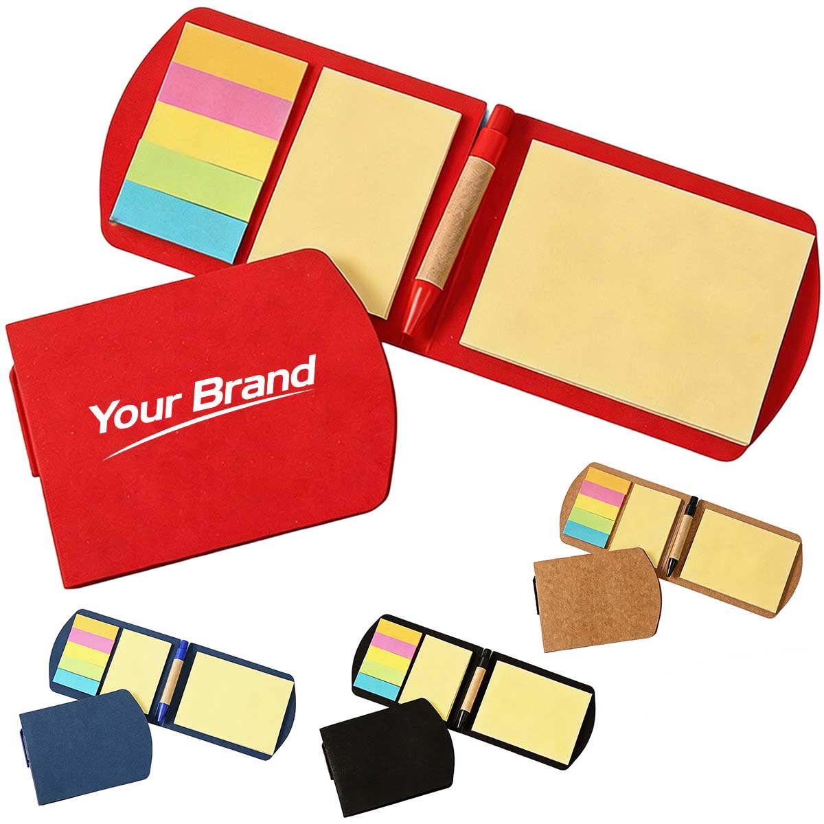 Eco Sticky Note Notebook Pen Set