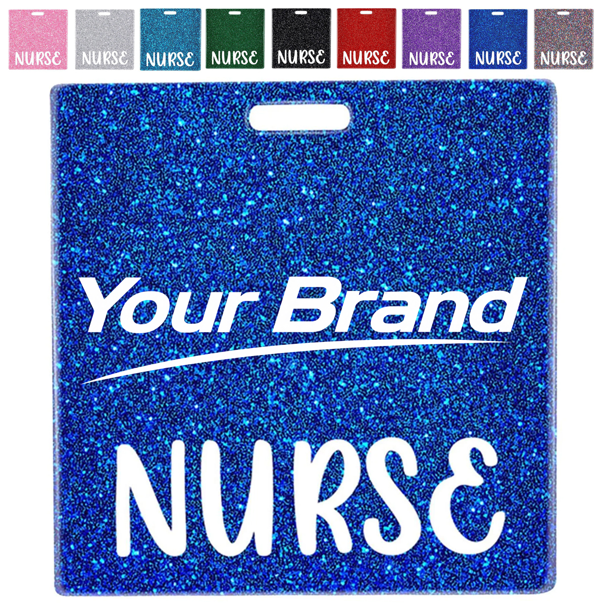 Sparkle Nurse Acrylic ID Badge Buddy Name Label