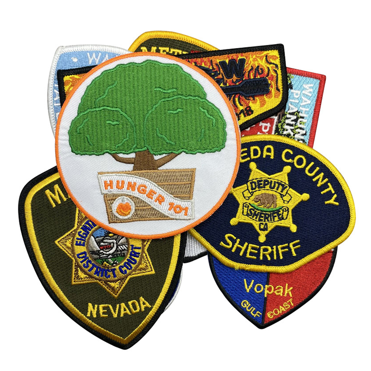 Custom Merrowed Edge Embroidered Patch Cloth Sticker