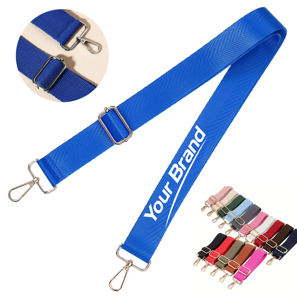 Adjustable Wide Nylon Replacement Shoulder Strap