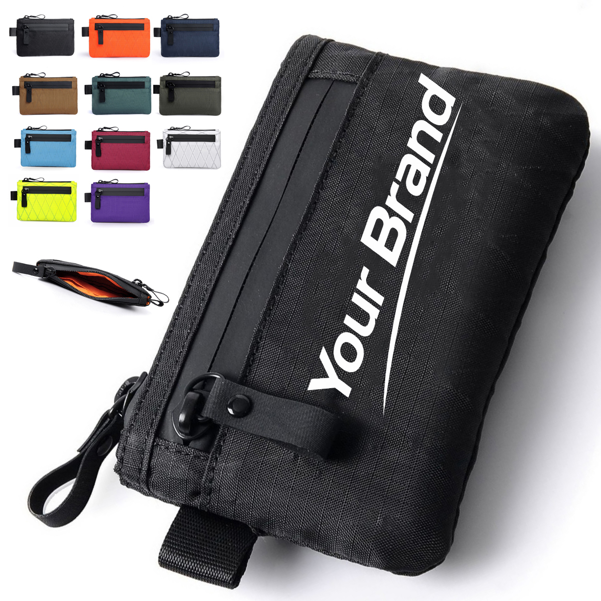 Wear Resistant RFID Blocking Zippered Wallet Pouch