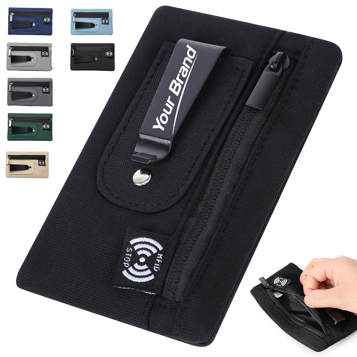Hidden RFID Blocking Travel Money Clip Waist Pouch