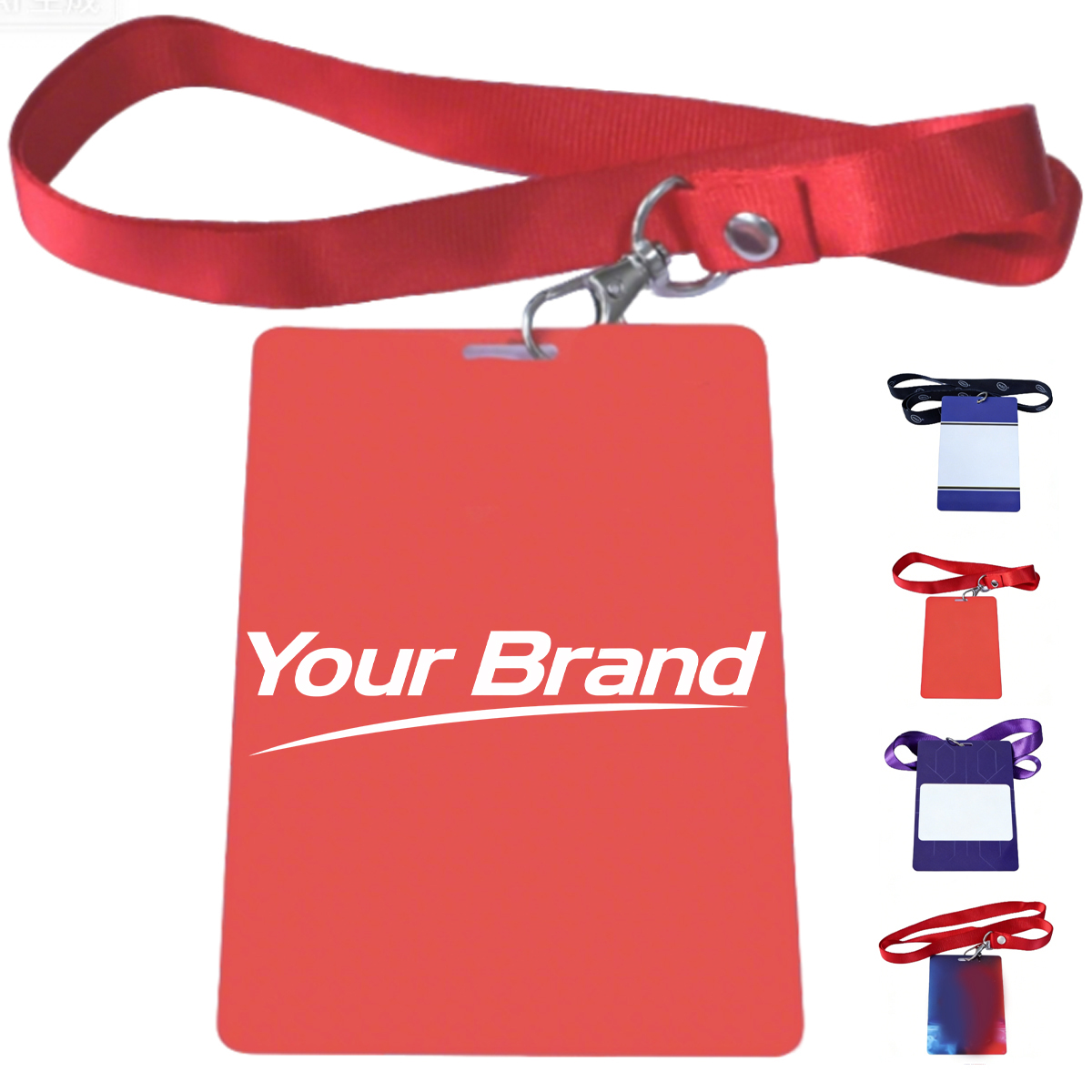 Custom PVC Portrait ID Badge Event Pass With Lanyard