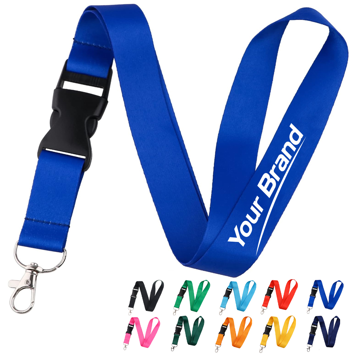 Custom Lanyard With Retractable Reel Clear ID Badge Holder