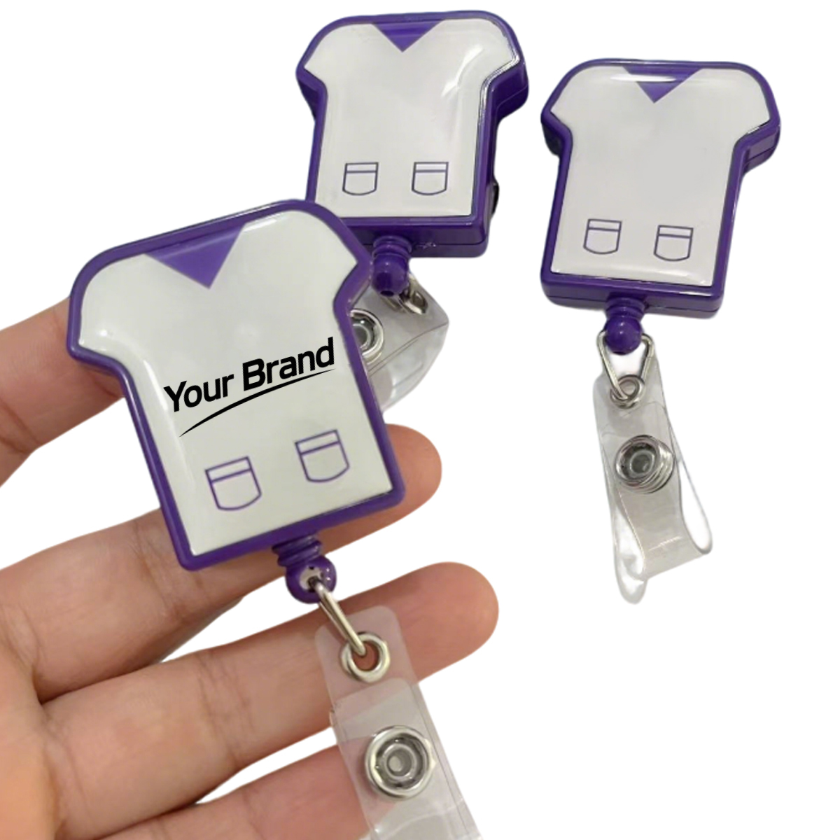 Retractable Scrub Shirt Shape ID Badge Reel Holder