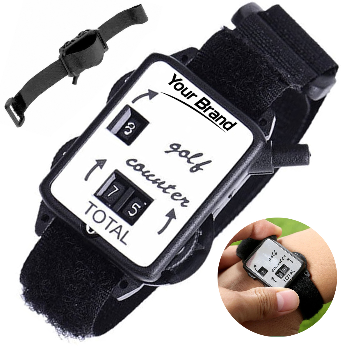 Portable Wrist Watch Golf Score Counter W/ Adjustable Strap
