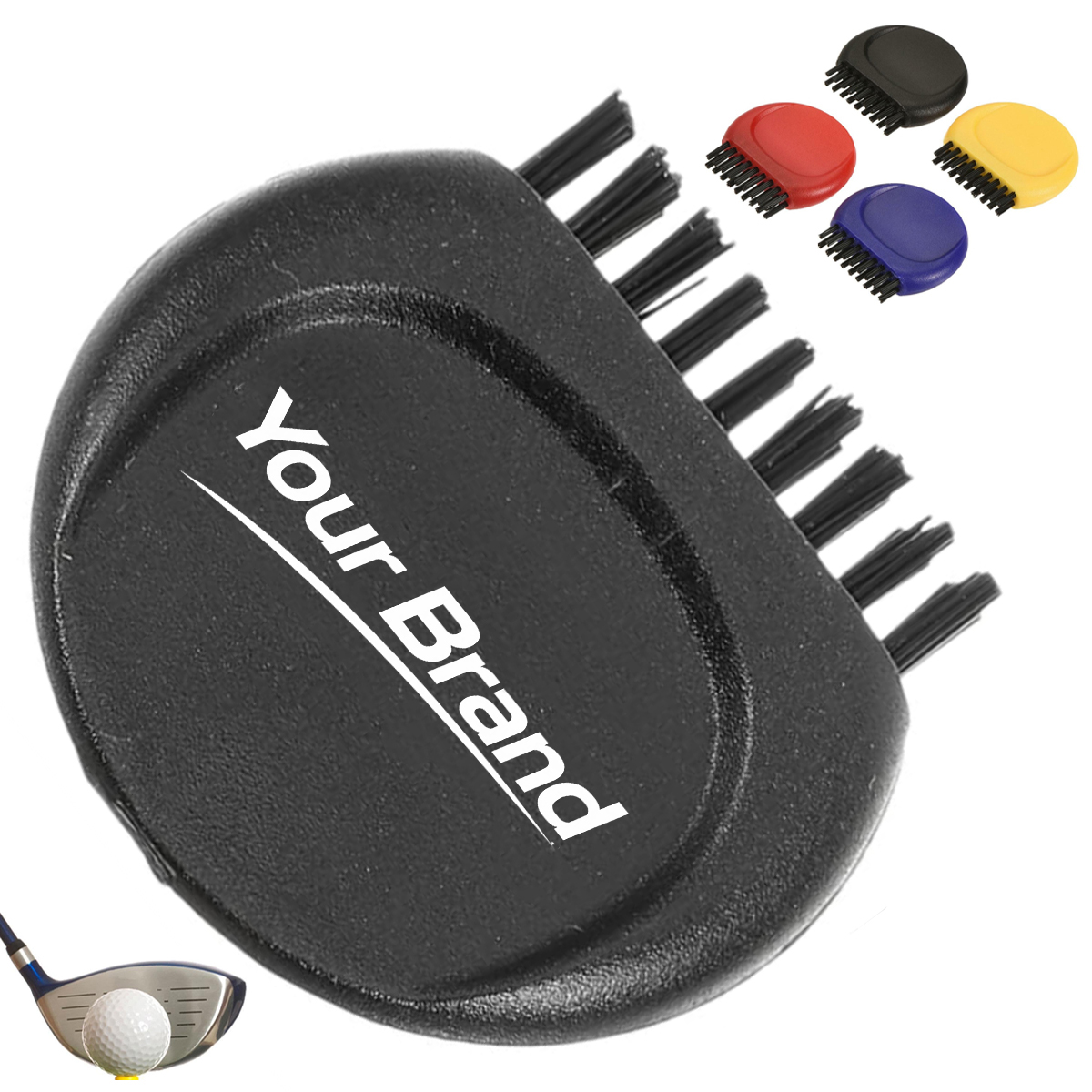 Compact Handheld Golf Ball And Club Finger Brush