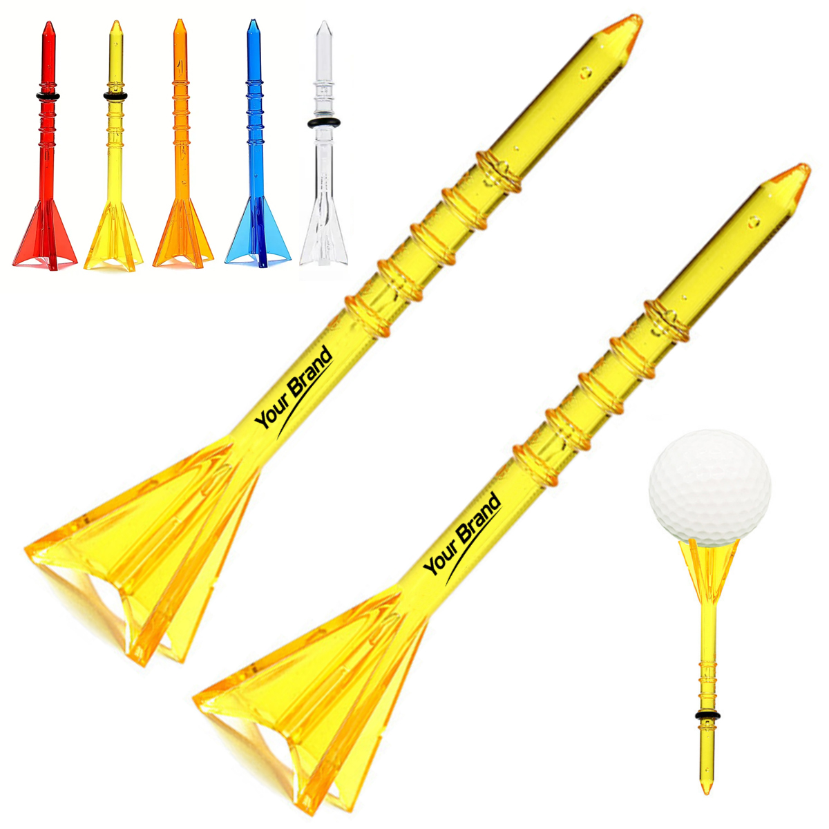 Durable Plastic Golf Tee with Wide Head Support