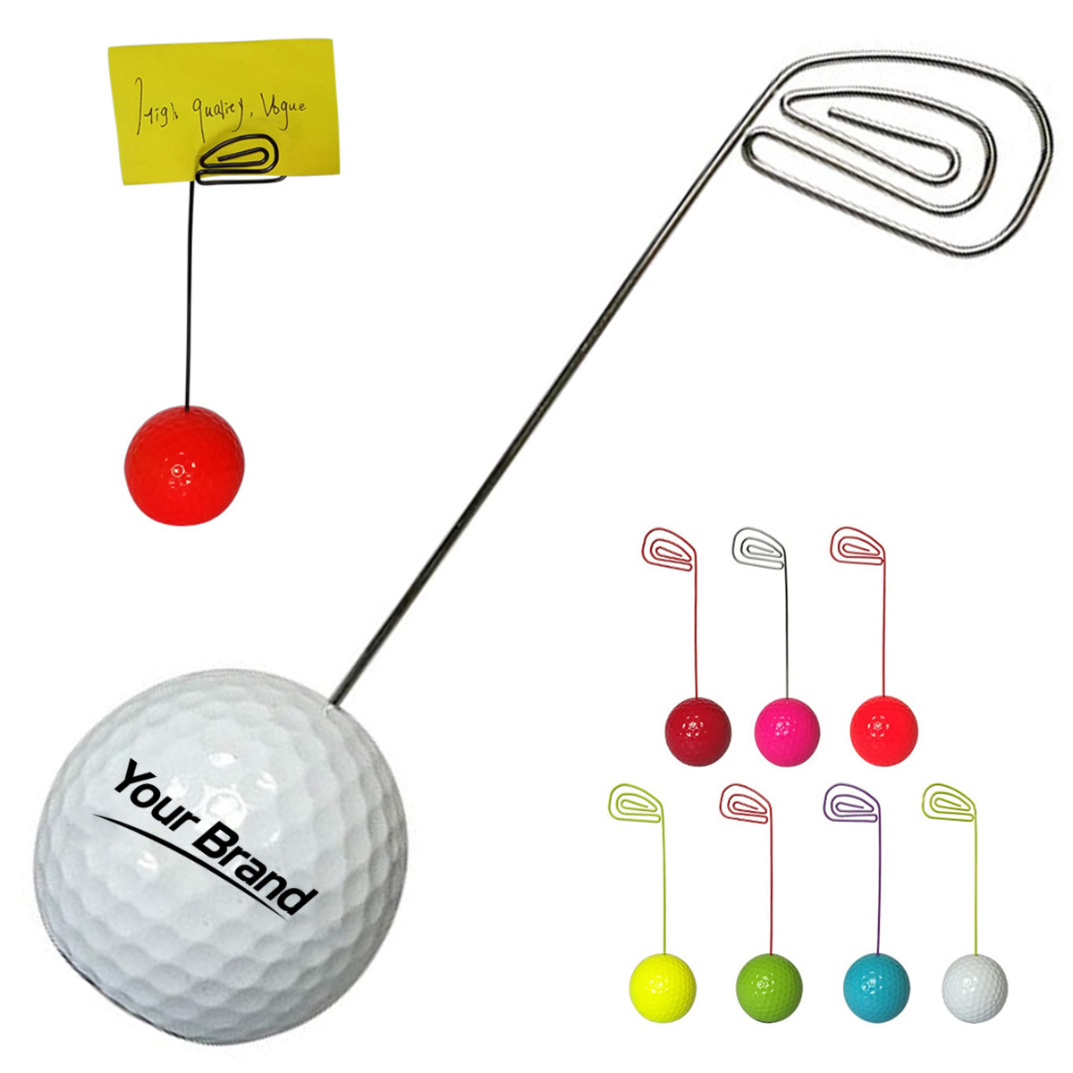 Novelty Golf Ball Theme Memo/Name Card Clip Holder