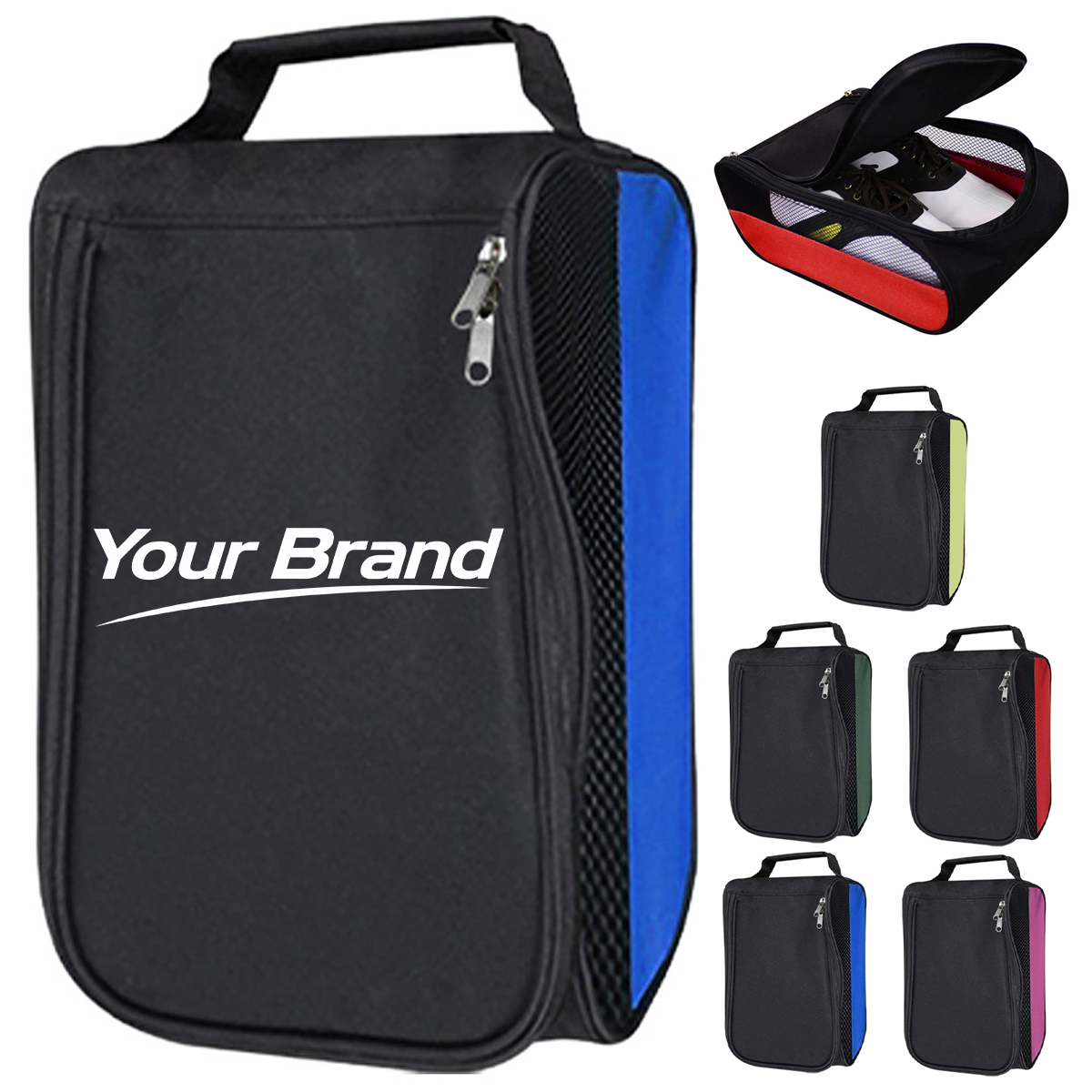 Portable Waterproof Golf Shoe Bag Carrier W/ Ventilation