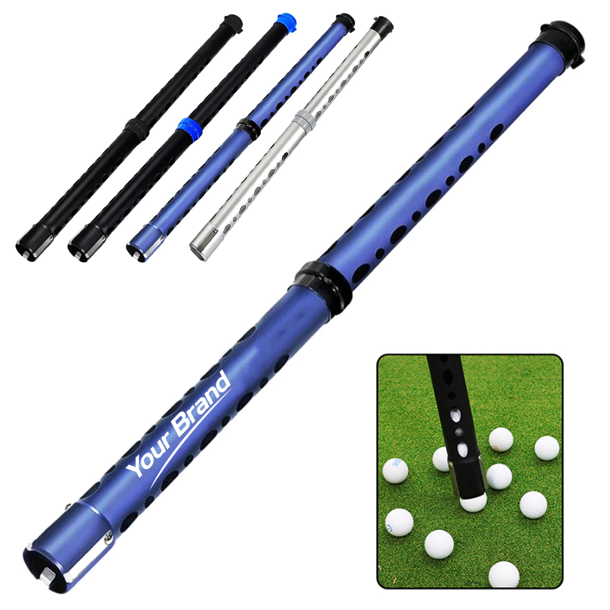 Telescopic Aluminum Golf Ball Retriever Scoop Pole & Picker