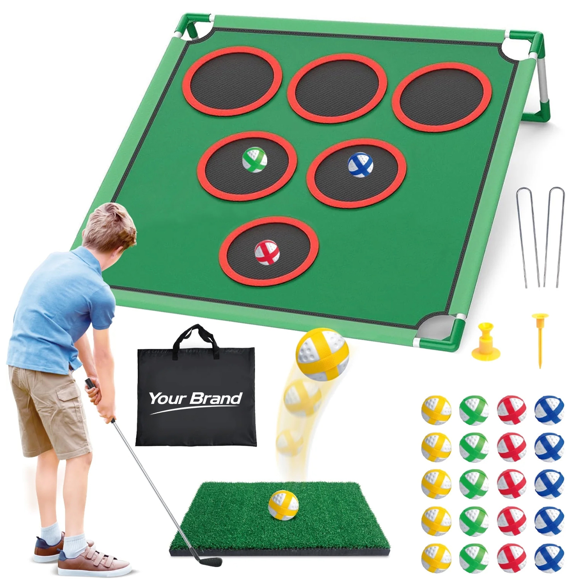 Interactive Golf Toss Target Mat Game Set for Kids
