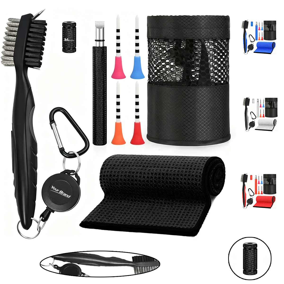 Professional Golf Club Cleaning Kit W/ Spray Brush and Tool