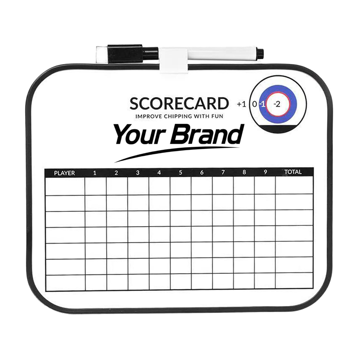 Double Sided Erasable Golf Scoreboard with Marker