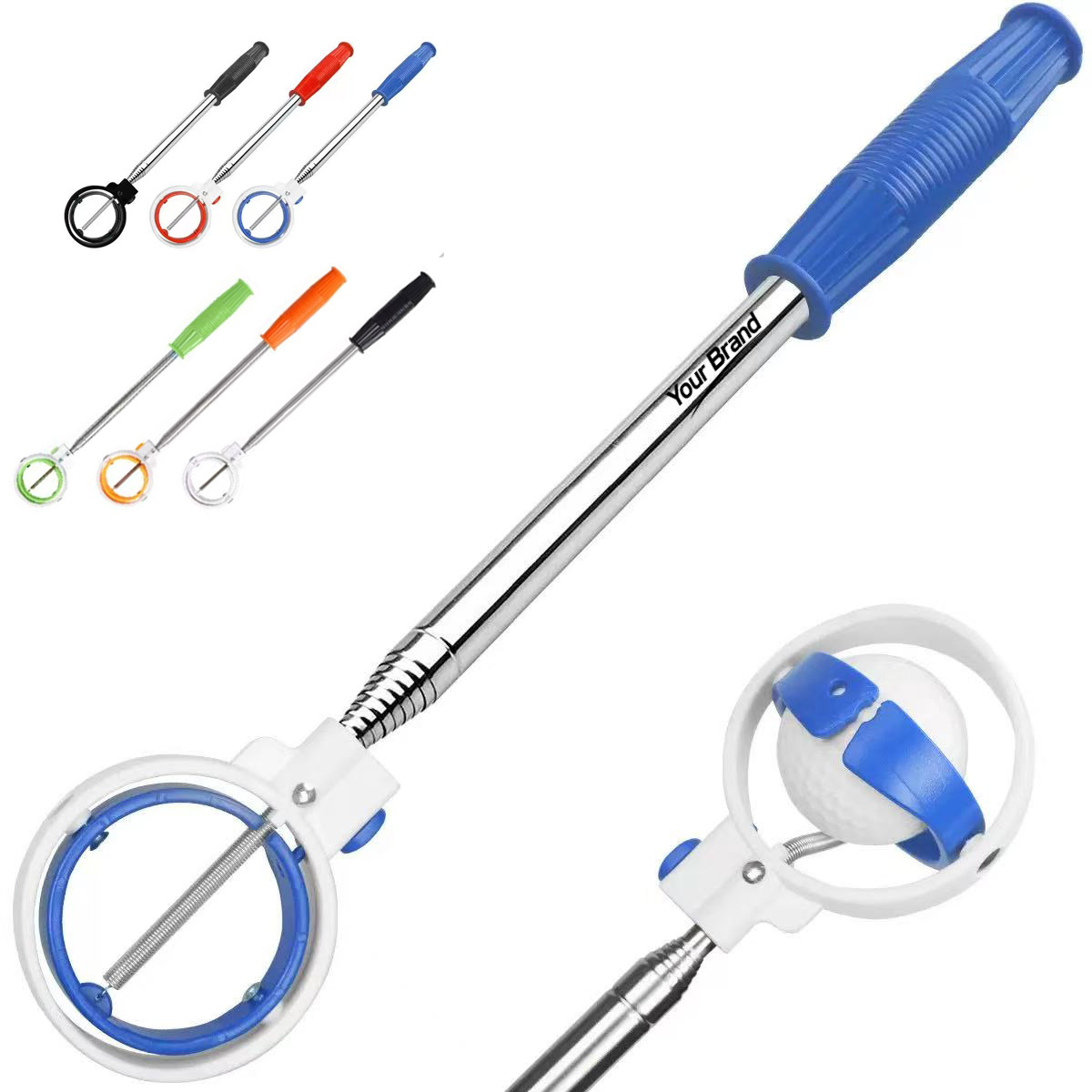 Double Sided Retractable Golf Ball Retriever W/ Spring Head
