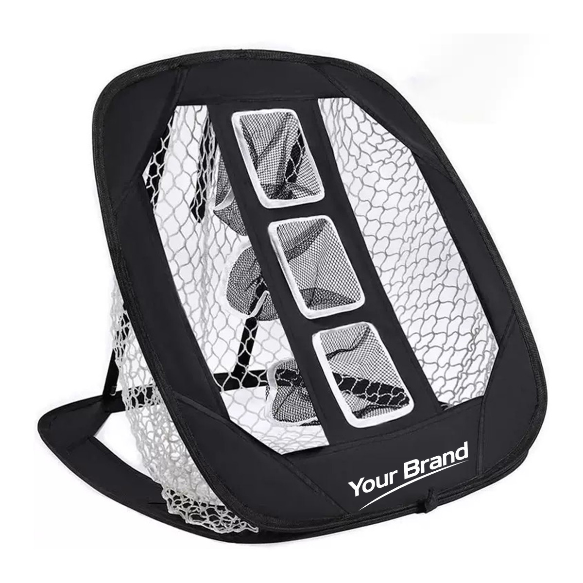 Portable Square Golf Chipping Practice Net with Targets