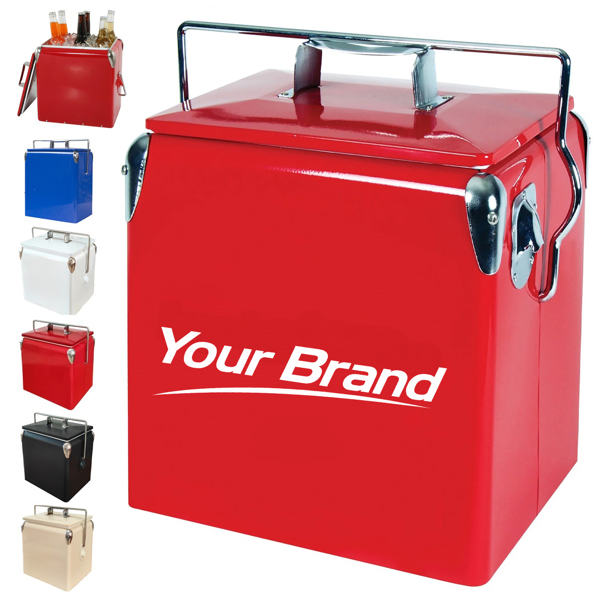 13L Outdoor Insulated Cooler Box with Carry Handle