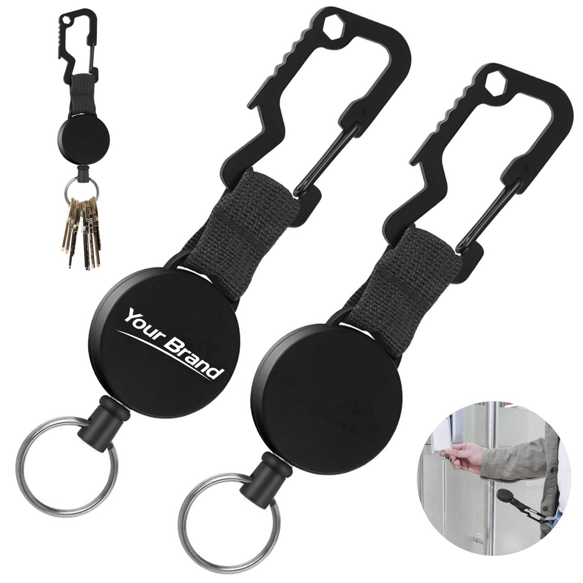 Outdoor Retractable Badge Reel Keychain