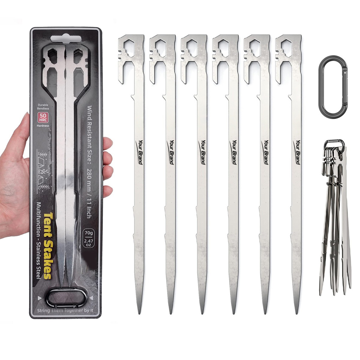 Aluminum Alloy Tent Stakes Set