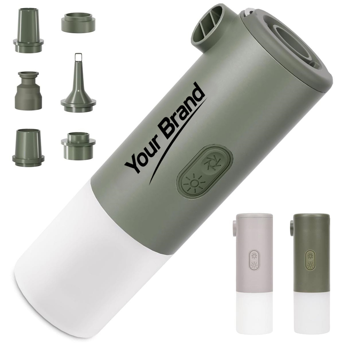 Portable Mini Air Pump with LED Camping Light