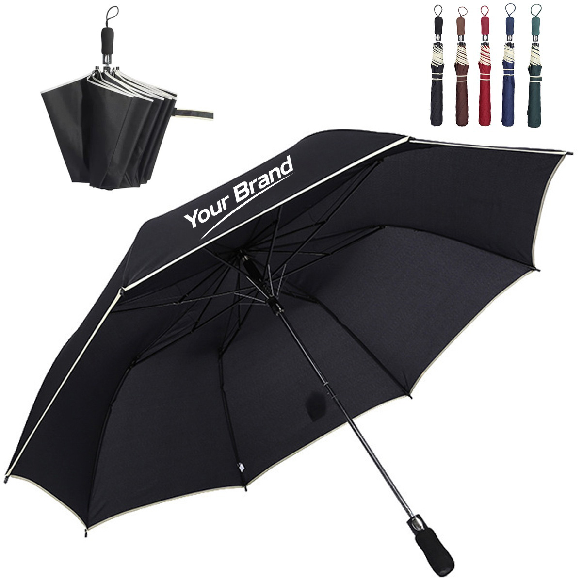 47" Fold Automatic Open Golf Umbrella