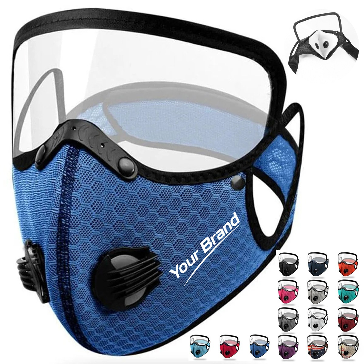 Windproof Cycling Face Mask With Eye Shield Lens