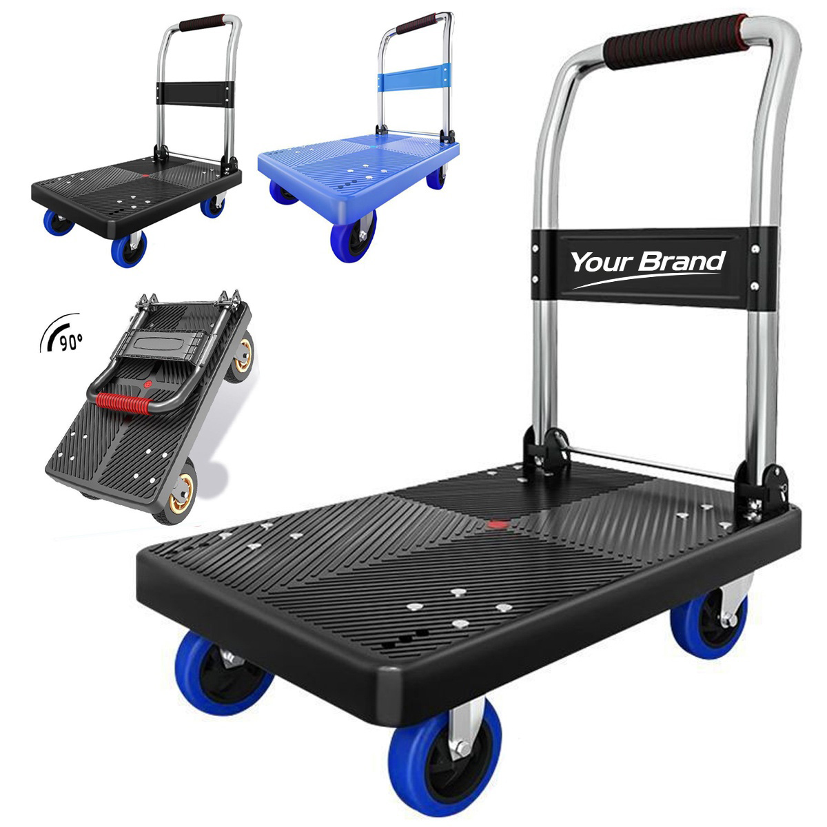 28x19 inch Folding Platform Hand Truck Push Cart Dolly