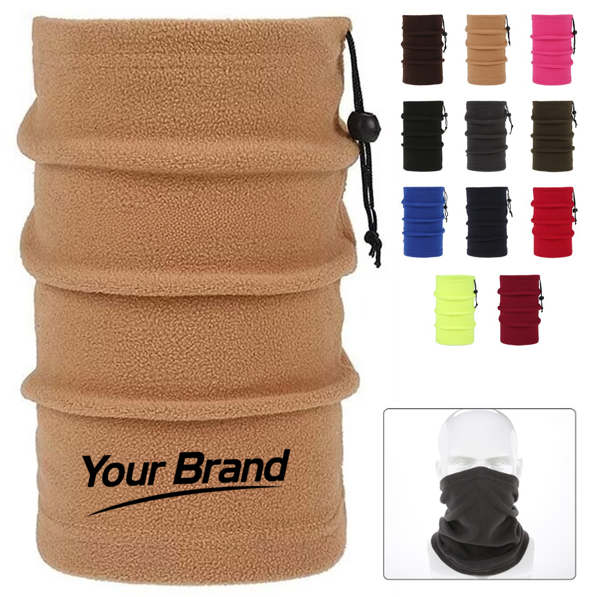 Polar Fleece Neck Gaiter Winter Face Mask Warmer