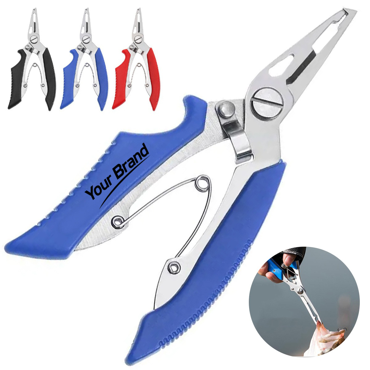 Curved Nose Fishing Pliers Split Ring Opener