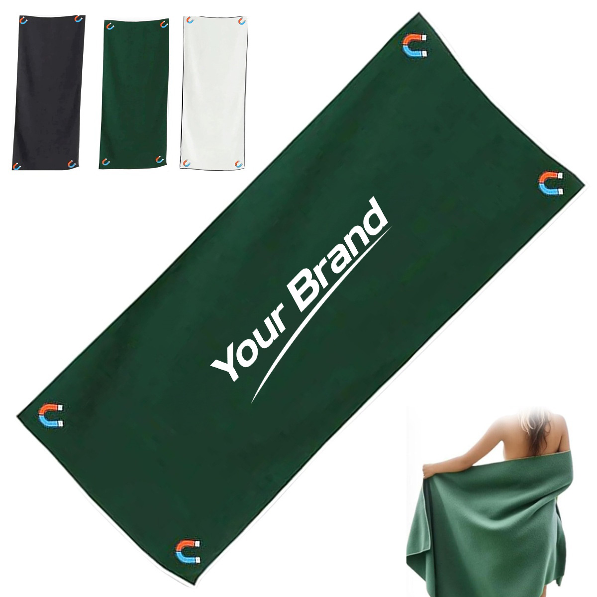 Magnetic Quick Dry Microfiber Changing Towel