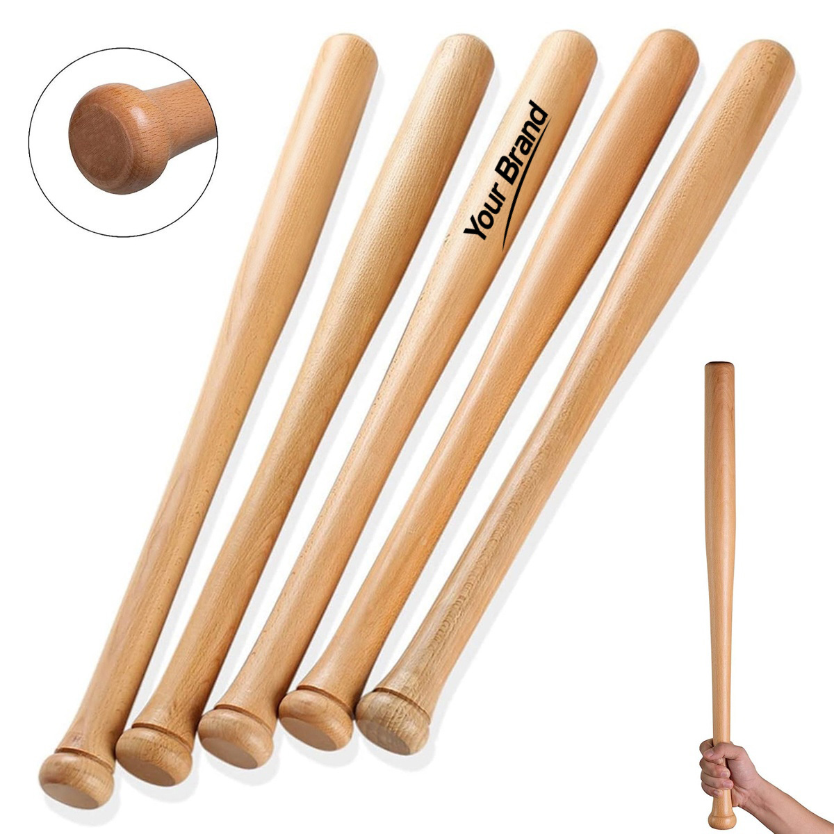 21 Inch Youth Solid Hardwood Baseball Bat