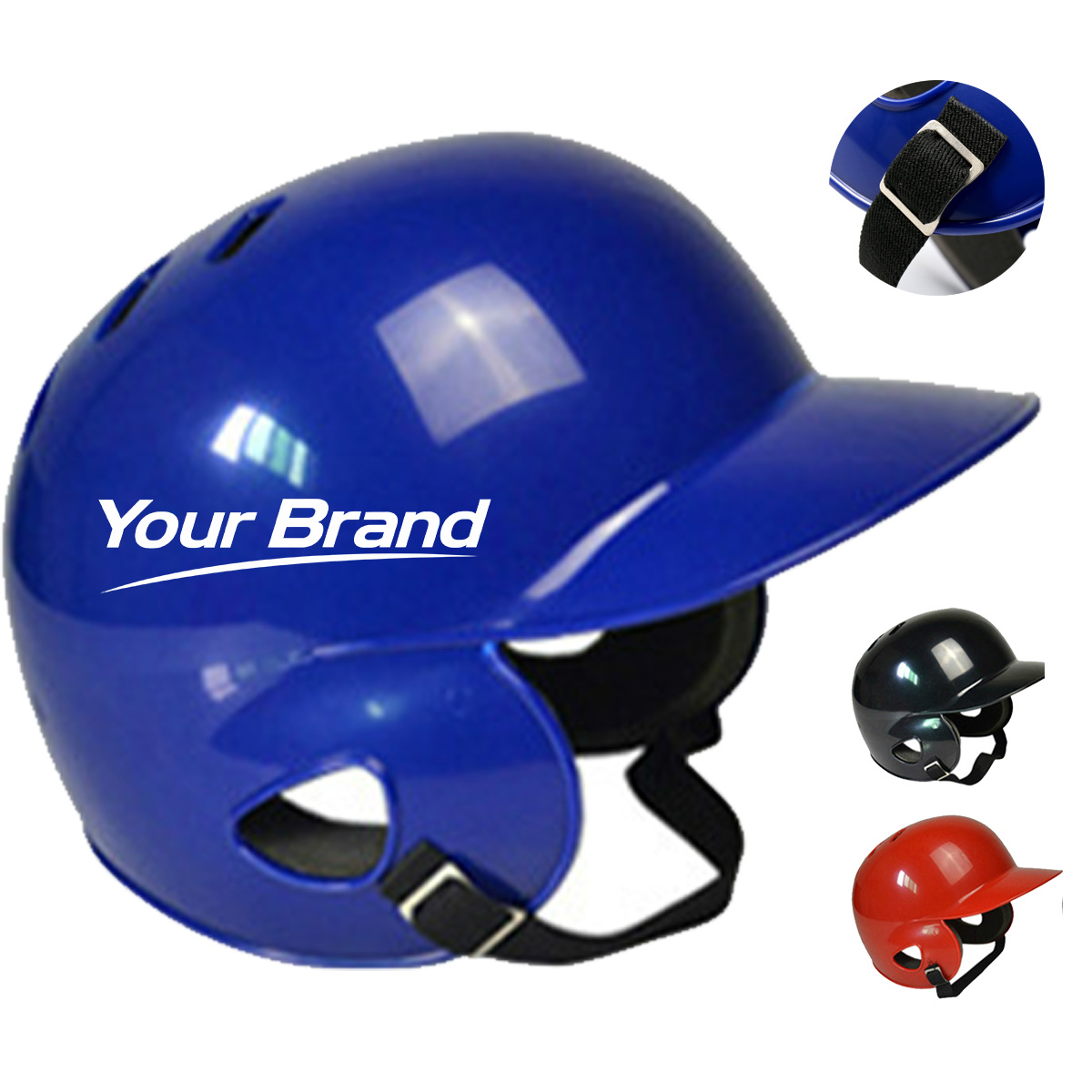 Impact Resistant Dual Ear Baseball Batting Helmet
