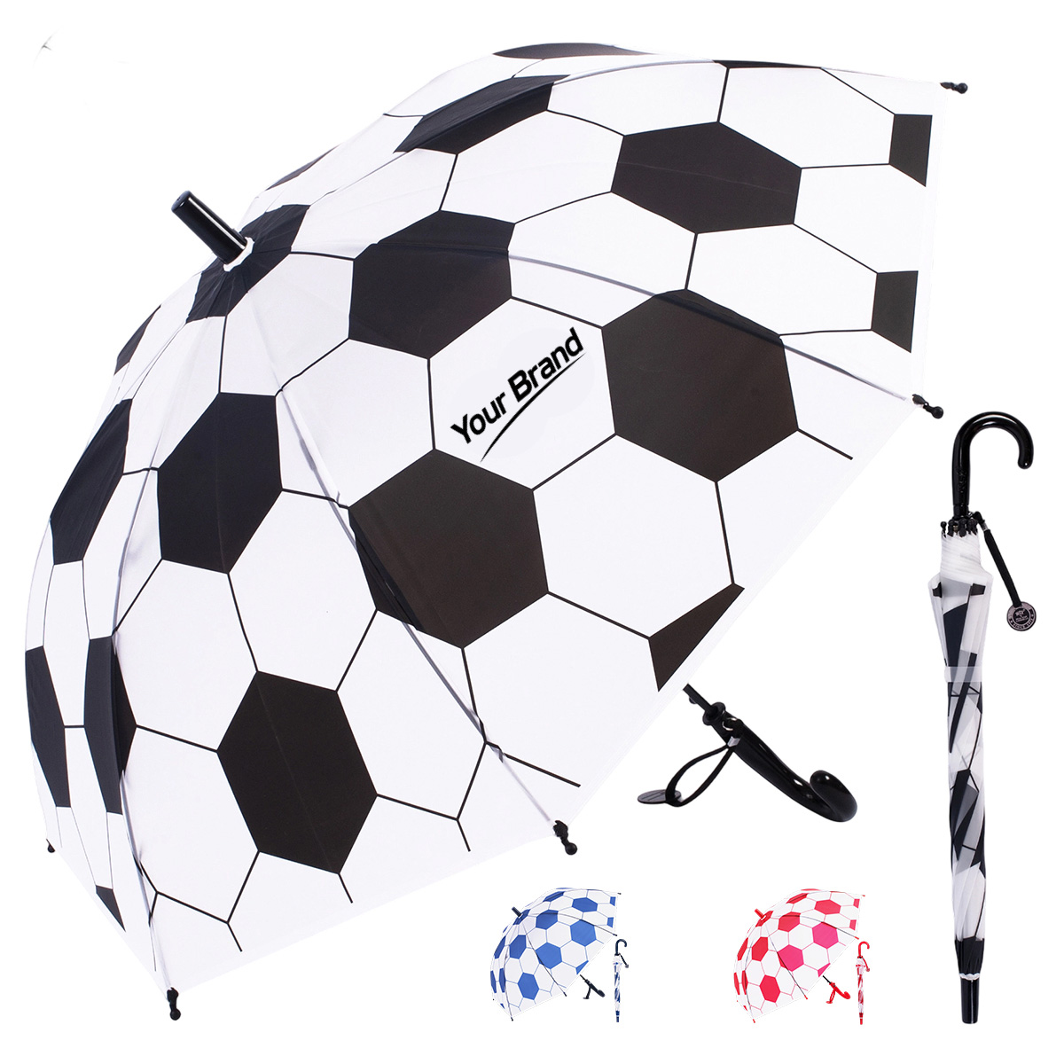 32 inch Soccer Style Semi Automatic Kids Sports Umbrella
