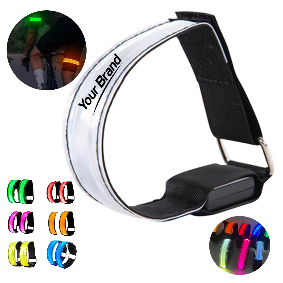 USB Rechargeable LED Safety Running Armband