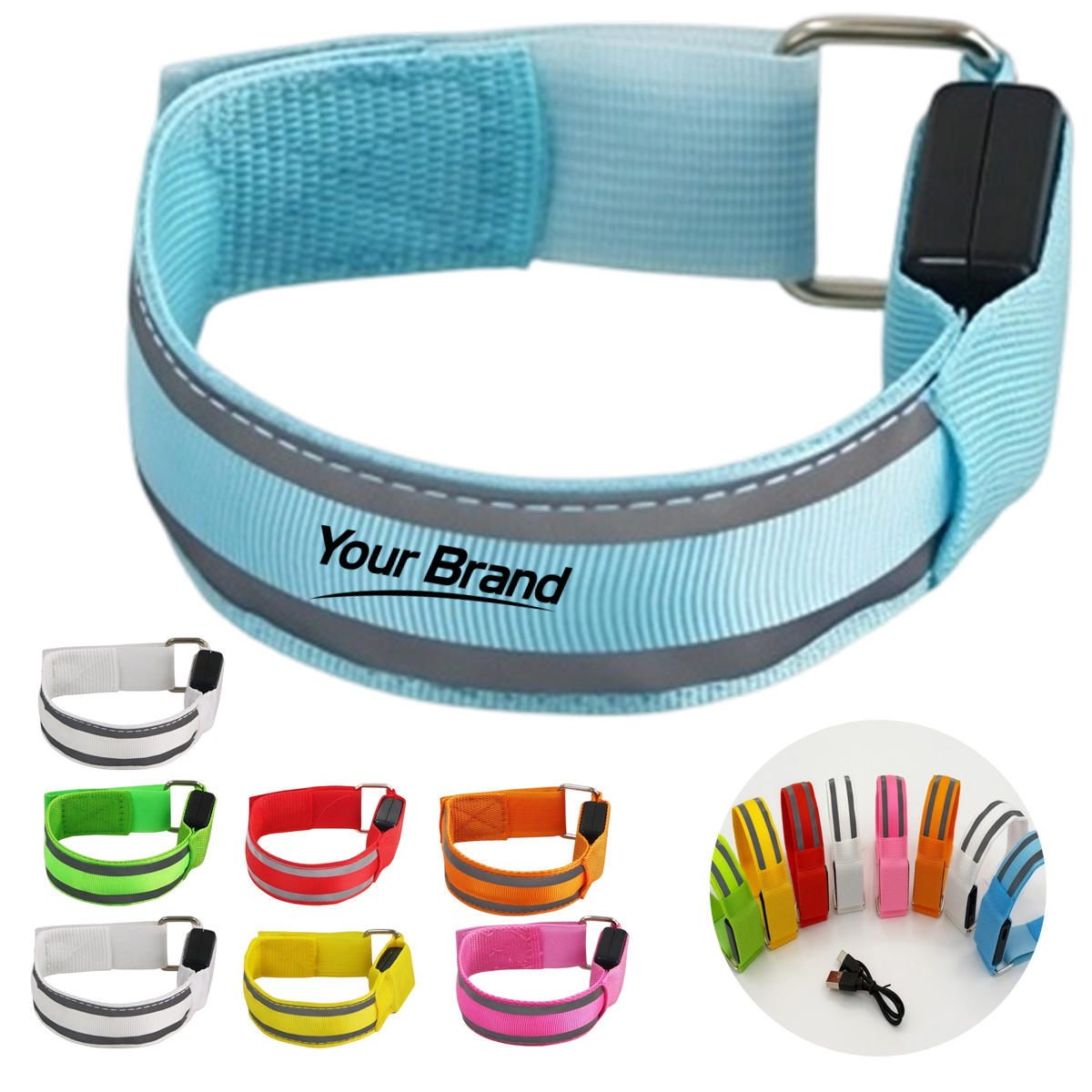 USB Rechargeable LED Safety Running Armband