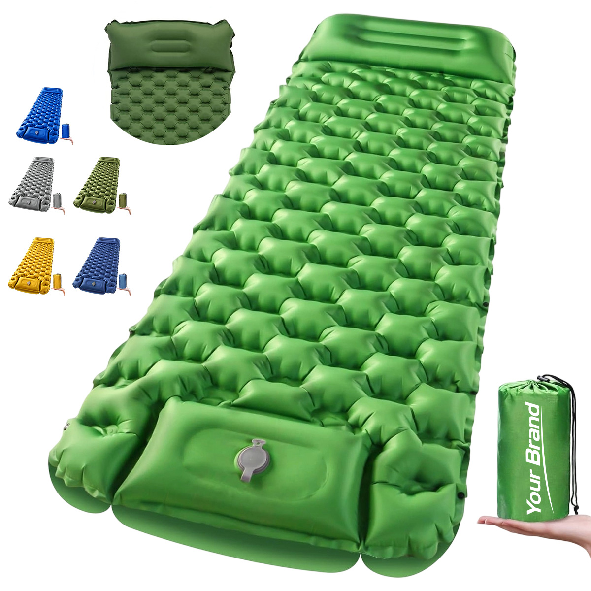 Inflatable Integrated Pillow Camping Sleeping Pad