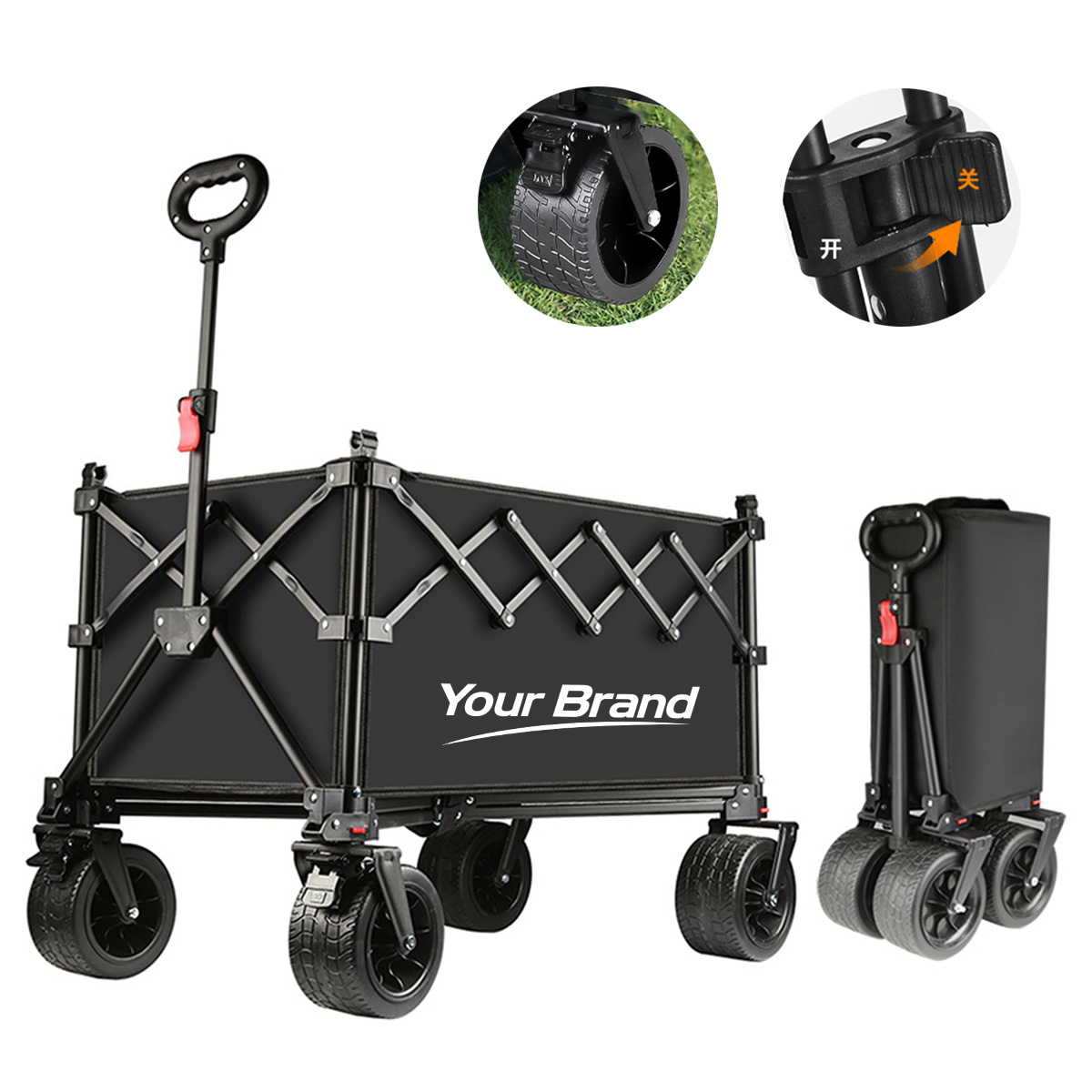 Folding All Terrain Utility Wagon Cart