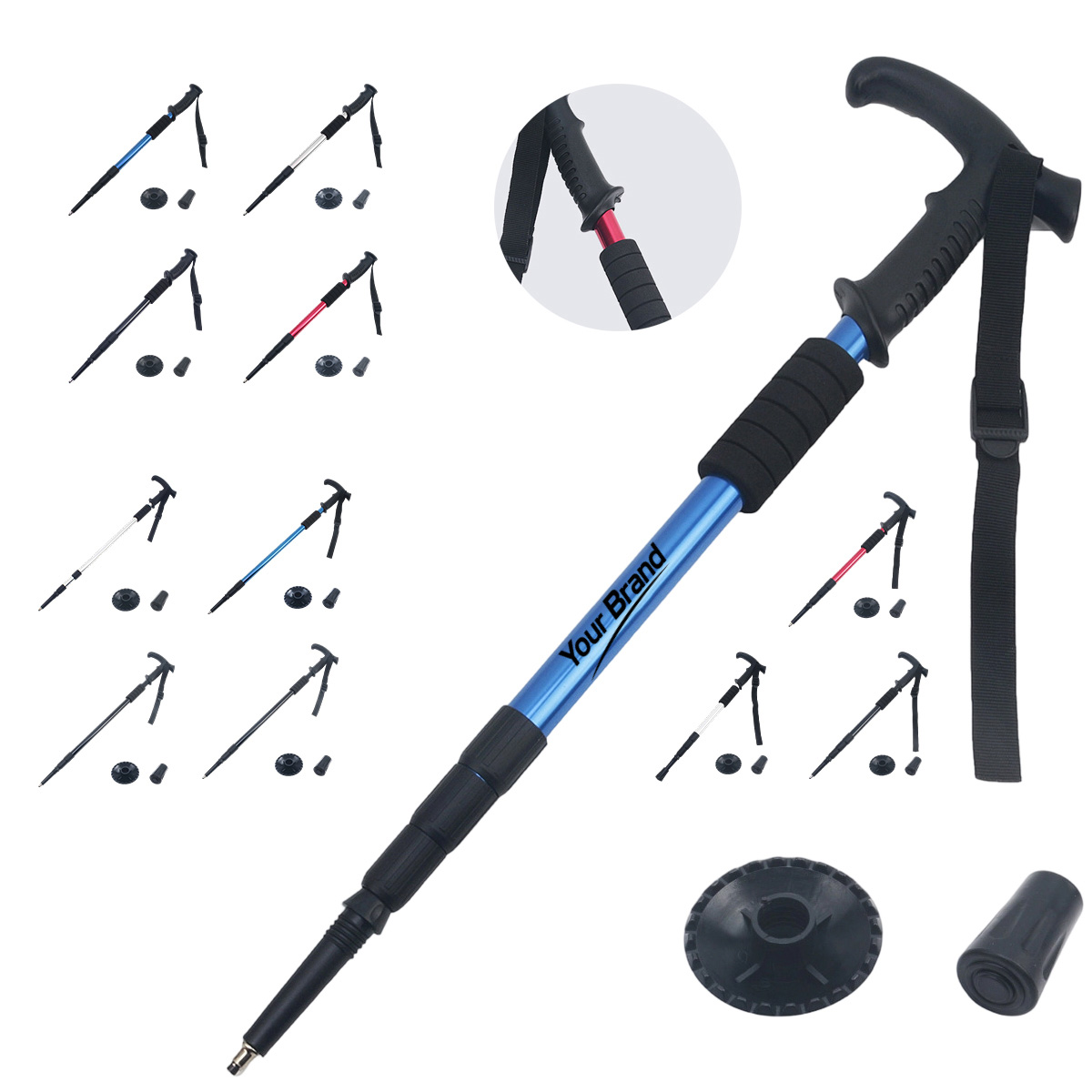 Adjustable Telescopic Aluminum Trekking Pole