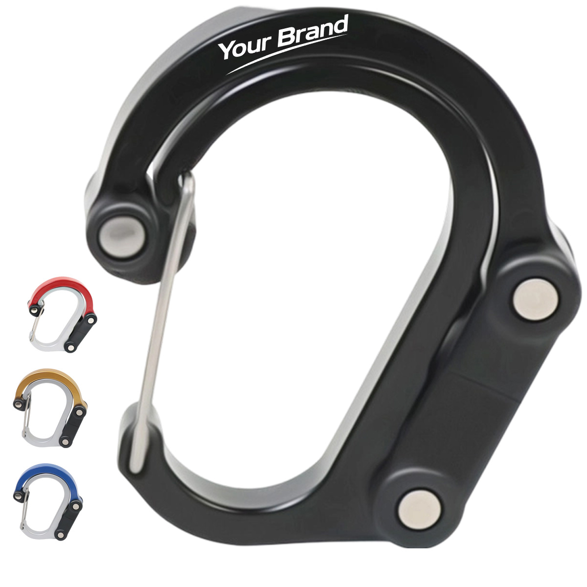 Rotatable Folding Aluminum Carabiner Gear Clip Hanger