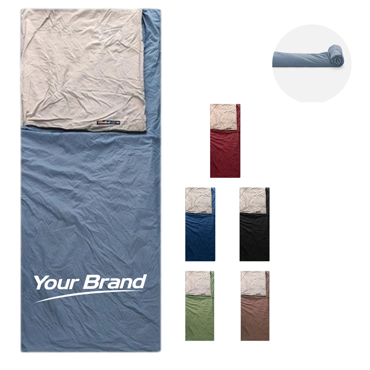 Hooded Envelope Thermal Camping Sleeping Bag