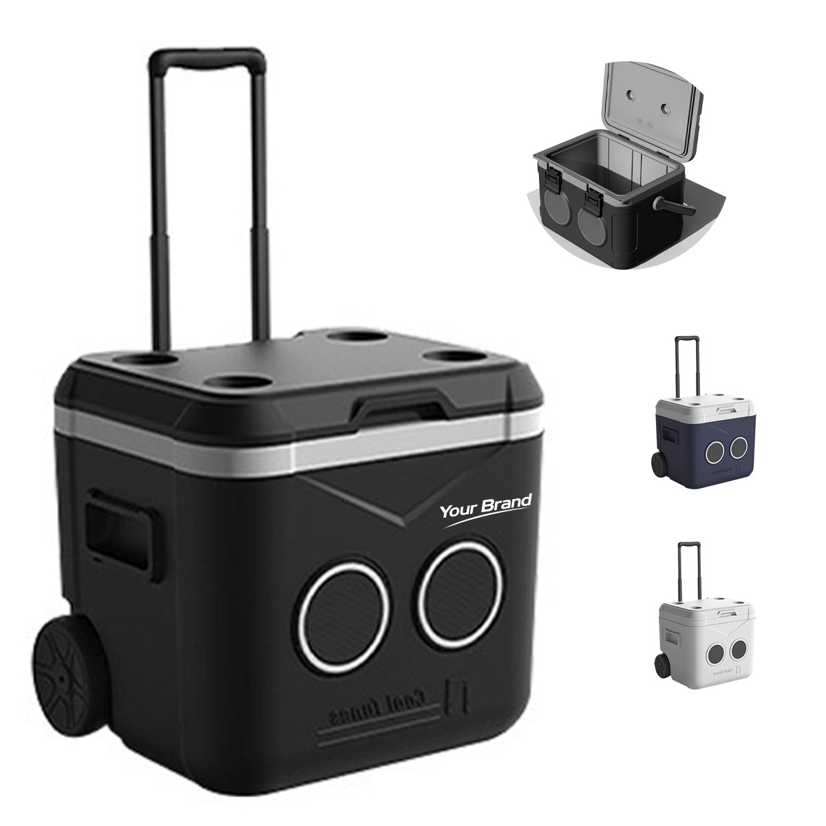 52L Rolling Bluetooth Speaker Cooler Box