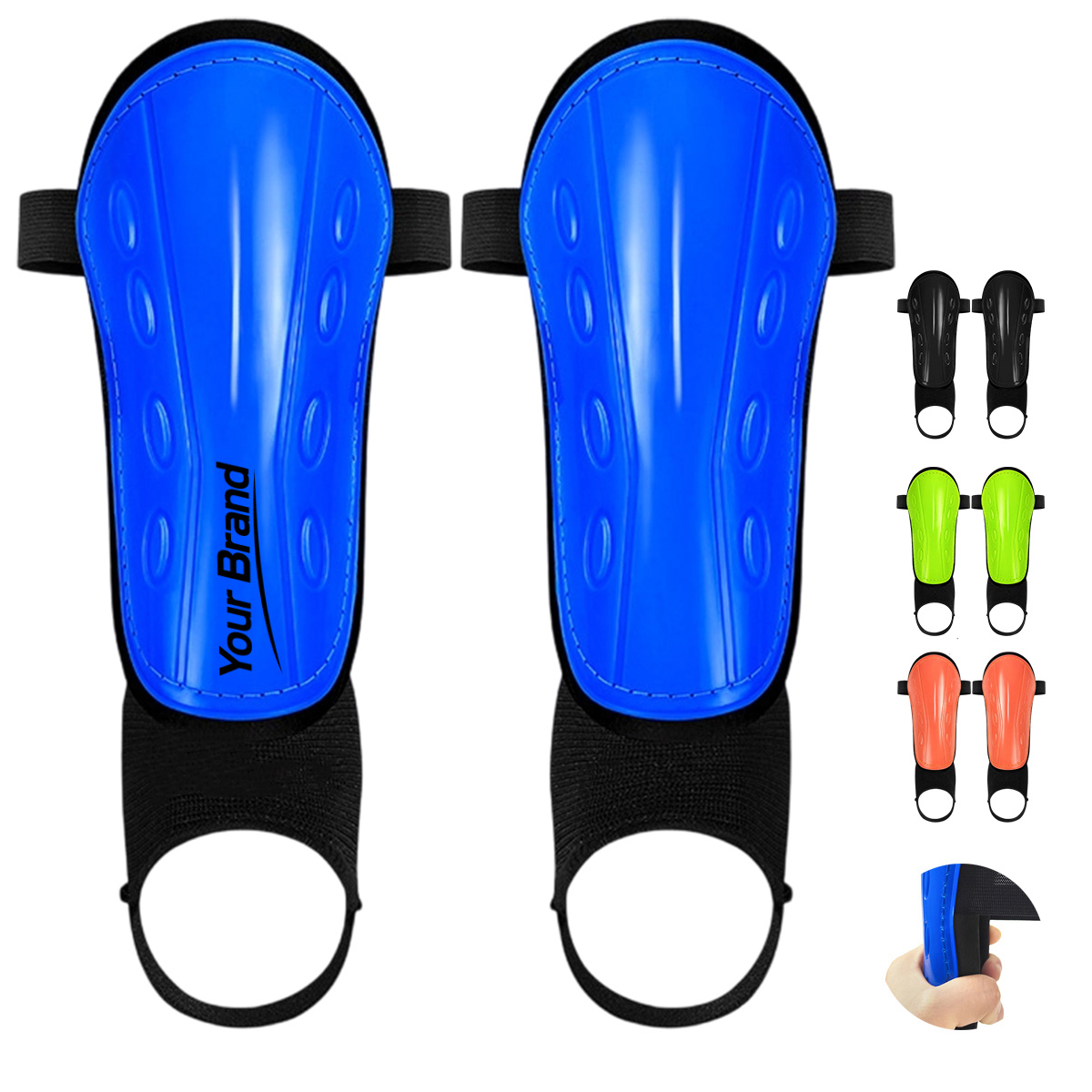 Impact Resistant Soccer Shin Guard With Ankle Support