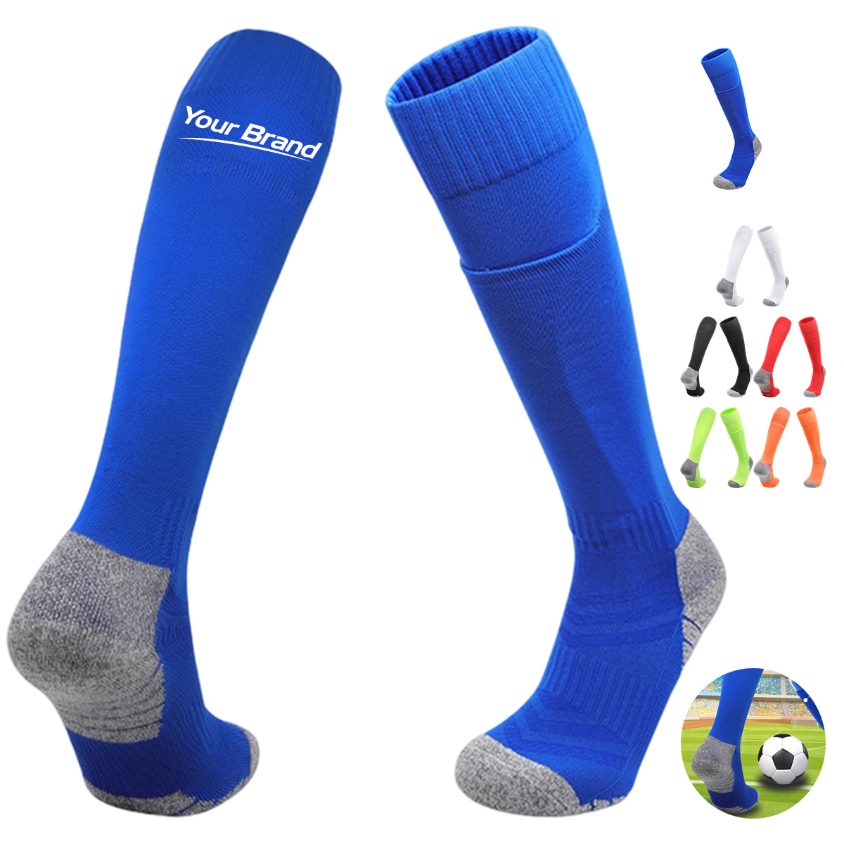 Elite Knee High Soccer Sock With Guard Pocket