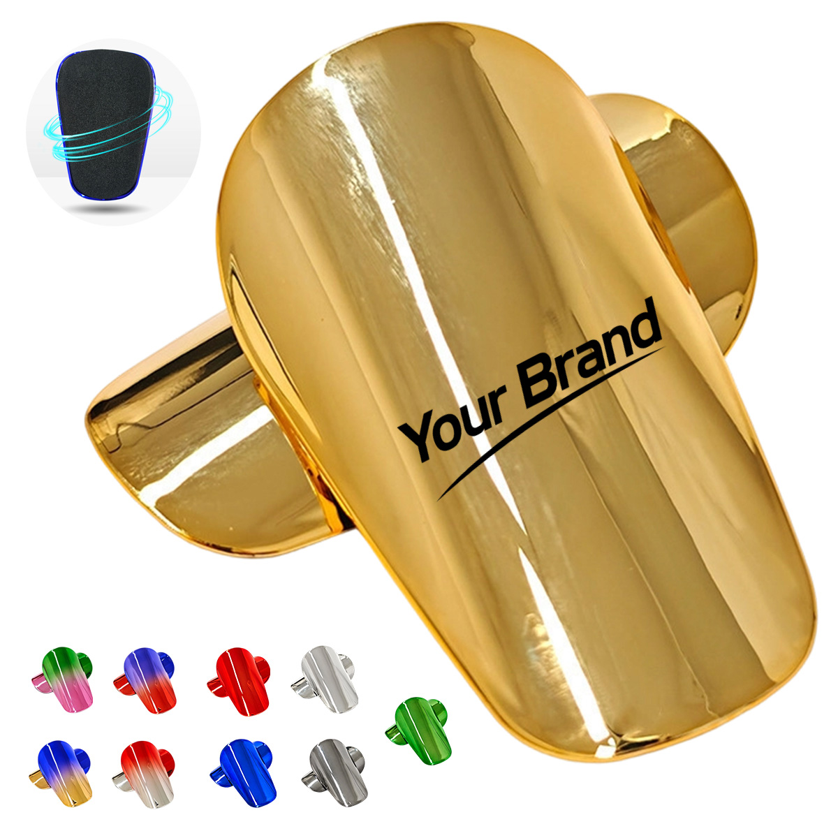 Mini Electroplated Hard Shell Soccer Shin Guard