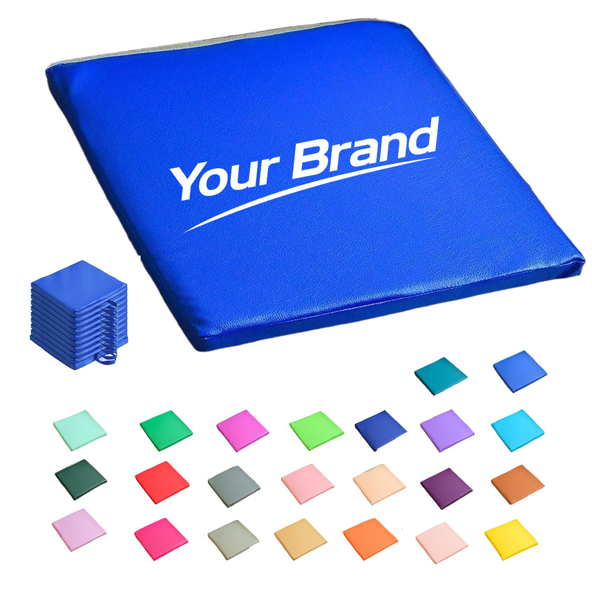 Portable Waterproof Square Stadium Seat Cushion With Handle