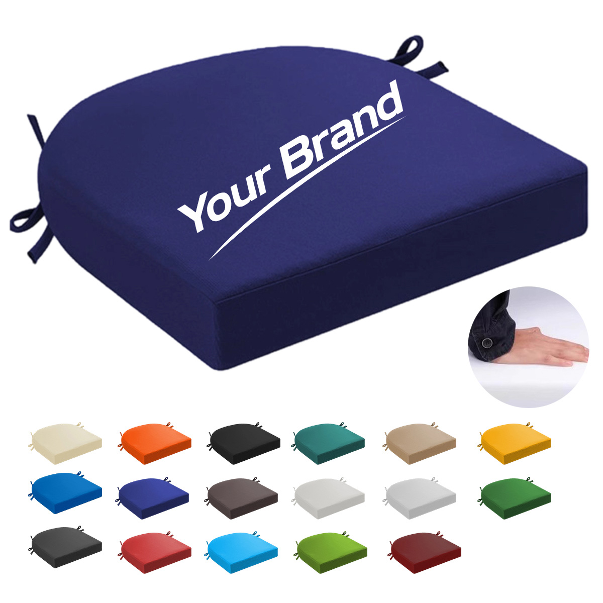 Foam Stadium Chair Seat Cushion With Ties